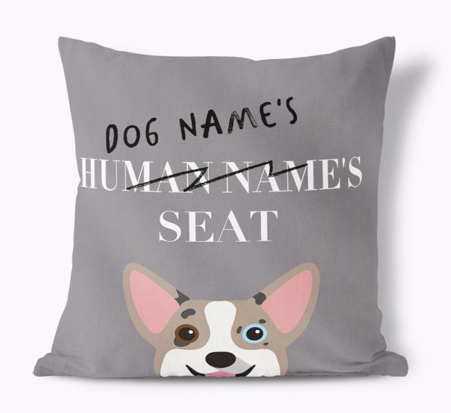 Human's Seat: Personalised {breedFullName} Canvas Cushion